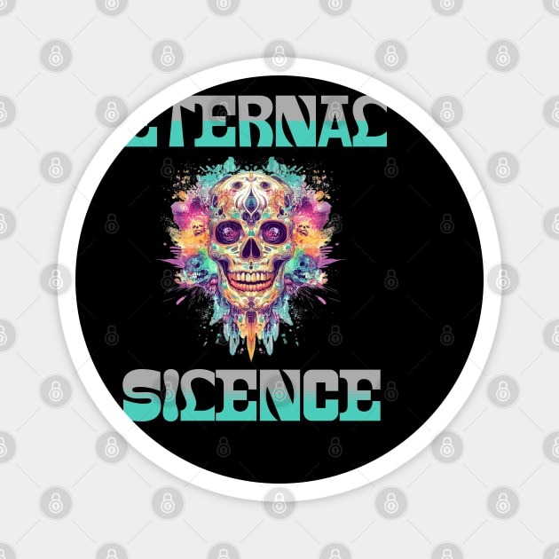 Psychedelic Skull: A Vivid Fusion of Colors & Chaos Magnet by Steve
